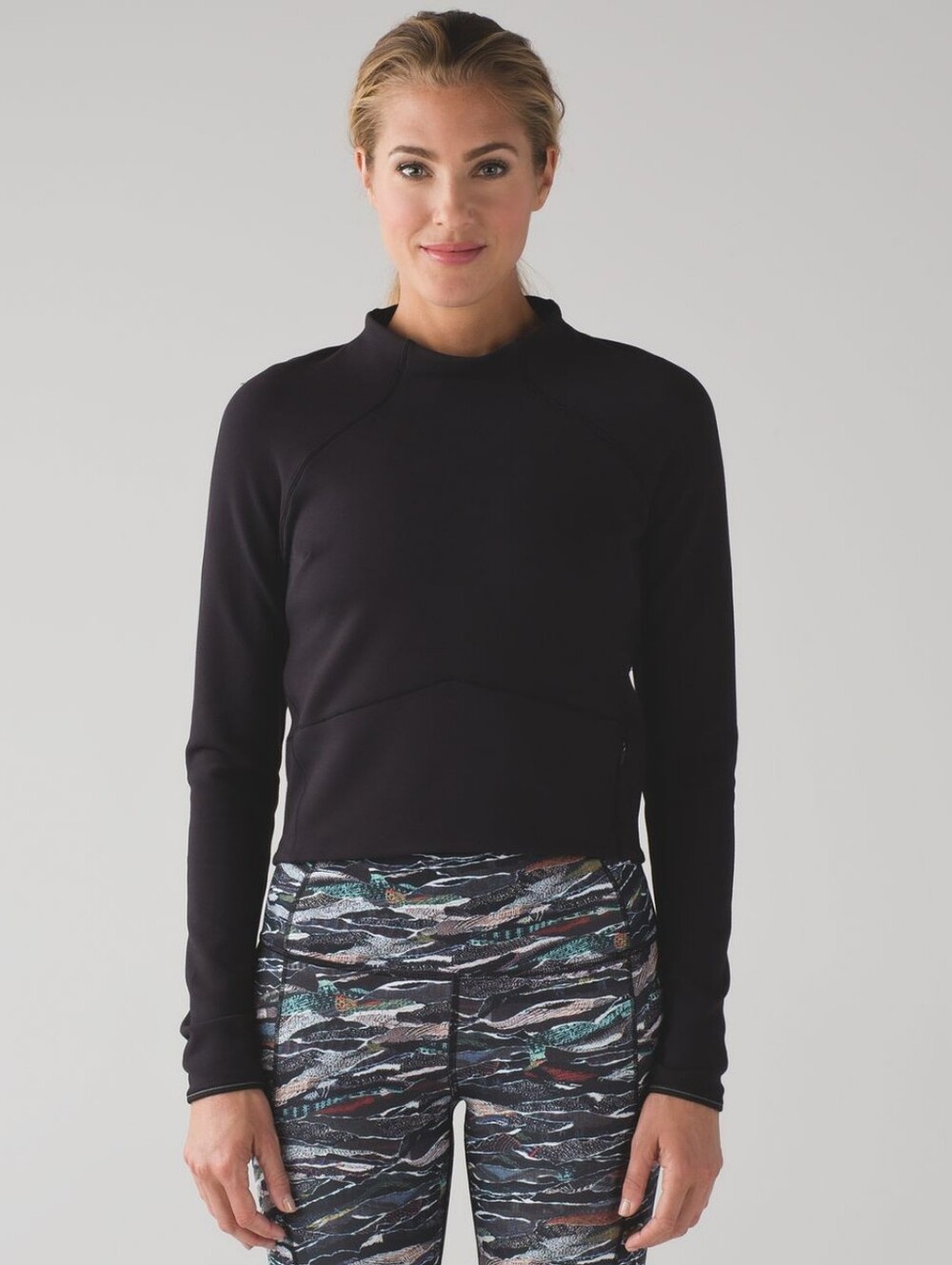 Lululemon Hill And Valley Mock Neck Black